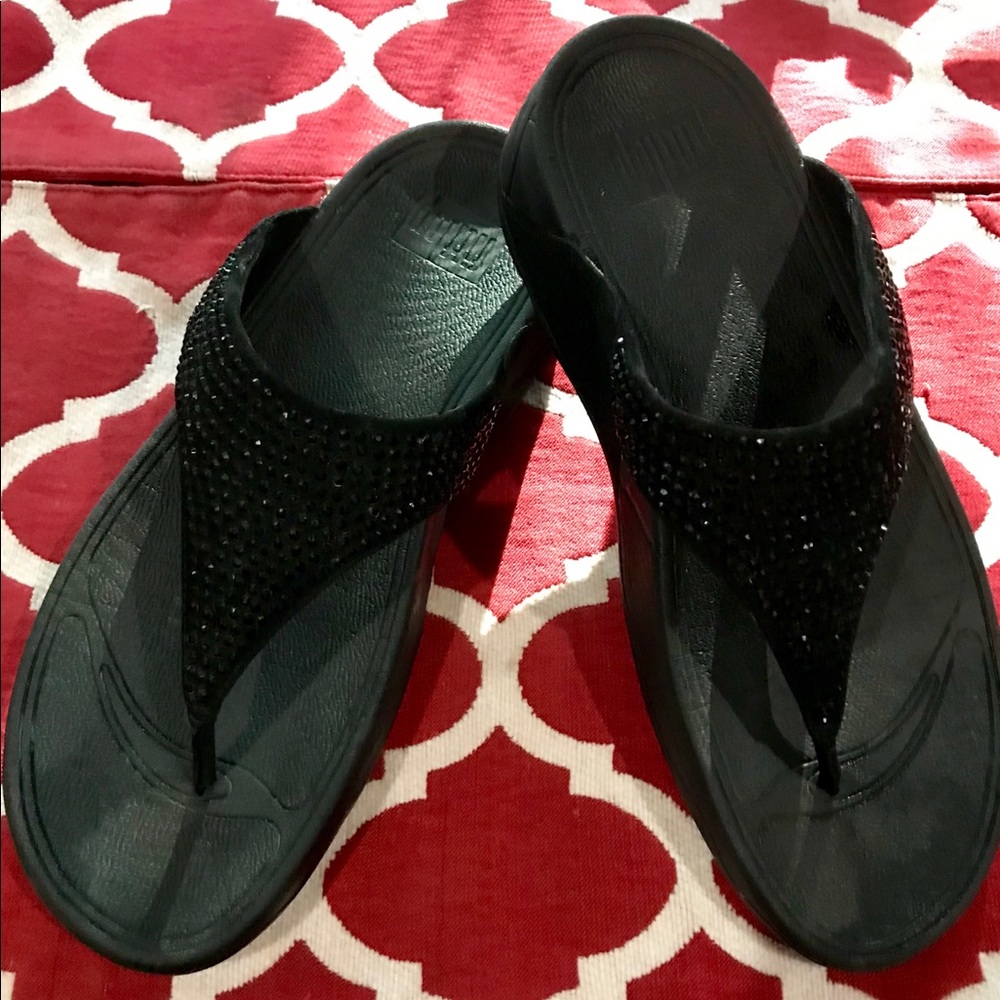 Black “Sequin” FlipFlops